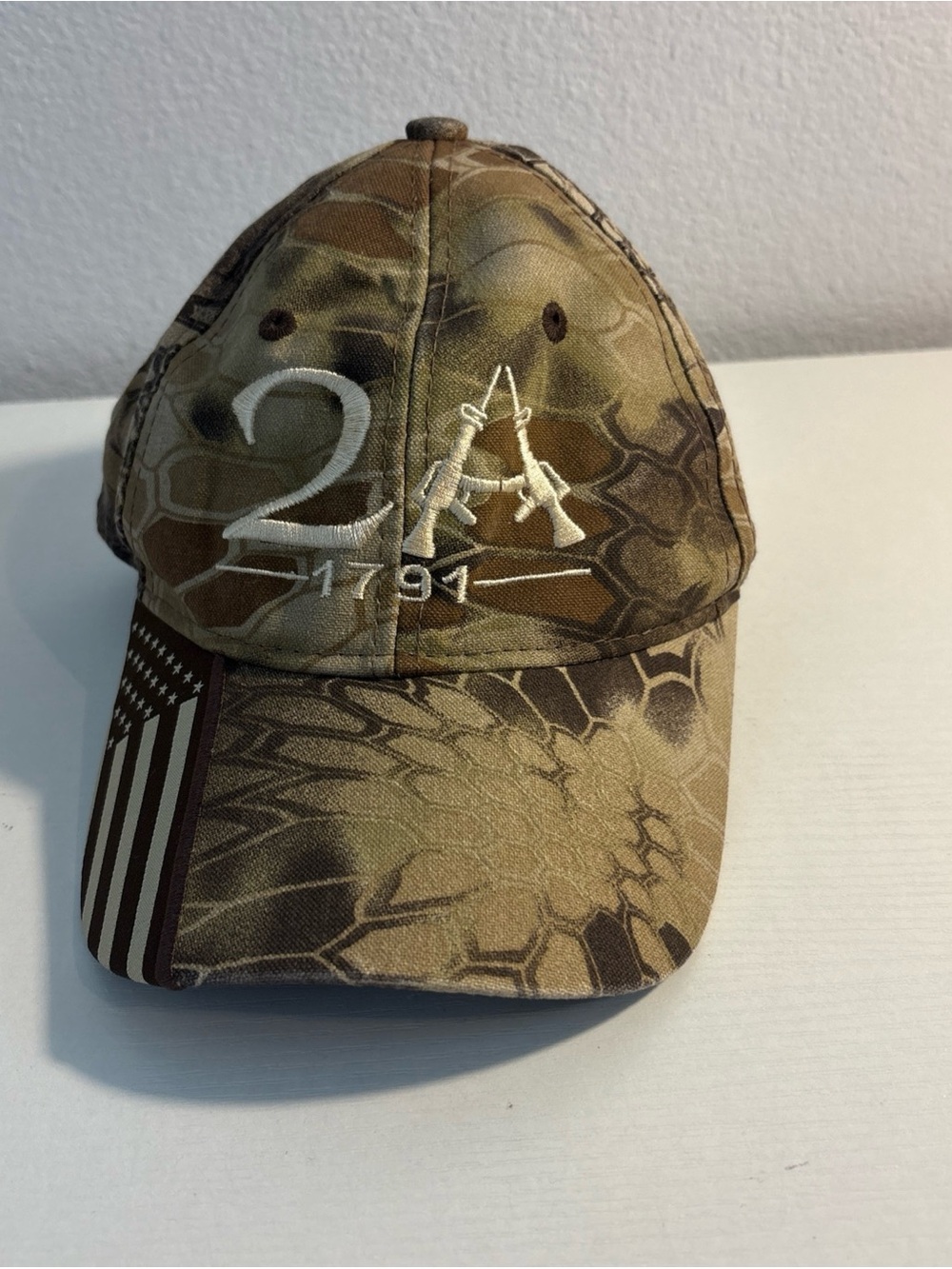 2nd amendment 1791 Cross Guns Embroidered hat Kryptek